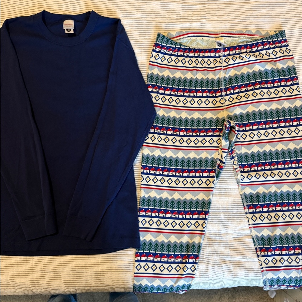 Hanna Andersson Navy and Multicolor Kids Pajama Set